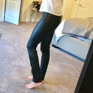 BCBG Black Faux Leather Pants
